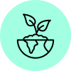 Planet plant grow icon