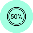 50 percent-discount icon